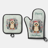 Scandinavian Folk Art Style Ofenhandschuh & Topflappen-Set (Vorderseite)