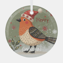 Scandinavian Folk Art style  Ornament Aus Glas