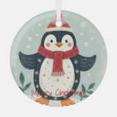 Scandinavian Folk Art Style Ornament Aus Glas (Vorderseite)