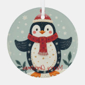 Scandinavian Folk Art Style Ornament Aus Glas (Rückseite)