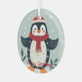 Scandinavian Folk Art Style Ornament Aus Glas (Vorderseite links)