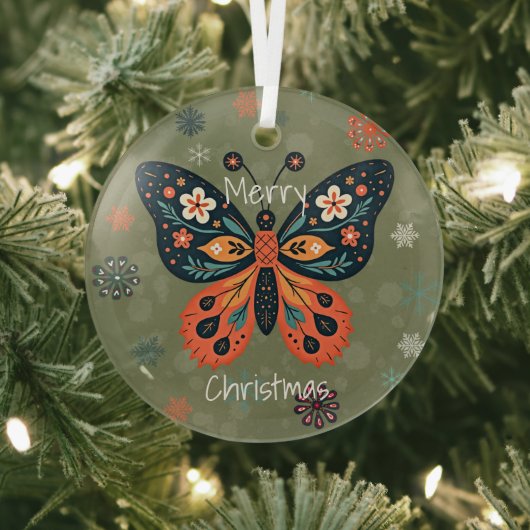 Scandinavian Folk Art Style Ornament Aus Glas (InSitu)