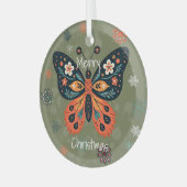 Scandinavian Folk Art Style Ornament Aus Glas (Vorderseite links)