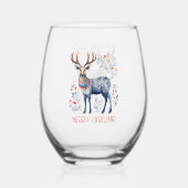Scandinavian Folk Reindeer Christmas Party Suplies Weinglas Ohne Stiel (Vorderseite)