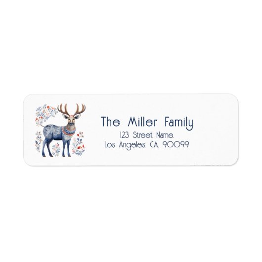Scandinavian Folk Reindeer Personalized Text (Vorne)