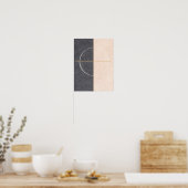 Scandinavian Geometric Wall Art – Beige & Grey  Poster (Küche)