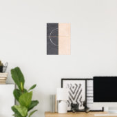 Scandinavian Geometric Wall Art – Beige & Grey  Poster (Heimbüro)