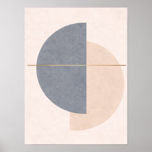 Scandinavian Half Circle Wall Art – Geometric  Poster (Vorne)