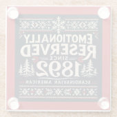 Scandinavian Humor - Emotionally Reserved  Glasuntersetzer (Rückseite)