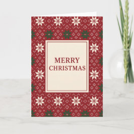 Scandinavian Isle Merry Christmas (Blank Inside)  Feiertagskarte