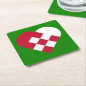 Scandinavian Jule Heart Rechteckiger Pappuntersetzer (angewinkelt)