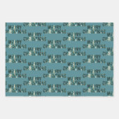 Scandinavian Merry Christmas Tree Winter Snow Geschenkpapier Set (Vorderseite 3)