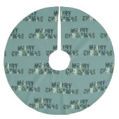 Scandinavian Merry Christmas Tree Winter Snow Polyester Weihnachtsbaumdecke (Vorderseite)