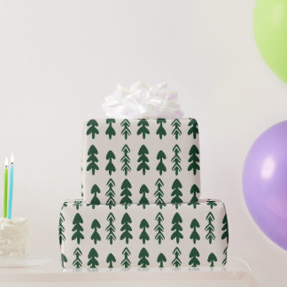 Scandinavian Minimal Christmas Tree Gift Wrapping Geschenkpapier