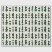 Scandinavian Minimal Christmas Tree Gift Wrapping  Geschenkpapier (Flach)