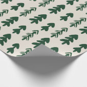 Scandinavian Minimal Christmas Tree Gift Wrapping  Geschenkpapier (Ecke)