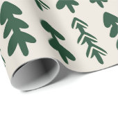 Scandinavian Minimal Christmas Tree Gift Wrapping  Geschenkpapier (Rolleneckpunkt)