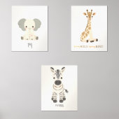 Scandinavian Minimal Safari Nursery Poster Bilderwand Sets (Vorderseite)