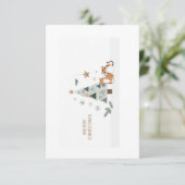 ❄️🎄 Scandinavian Minimalist Christmas Card Image Dankeskarte (Stehend Vorderseite)