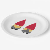 Scandinavian Nisse Tomte Gnome Pappteller (Schrägansicht)