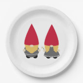 Scandinavian Nisse Tomte Gnome Pappteller (Vorderseite)