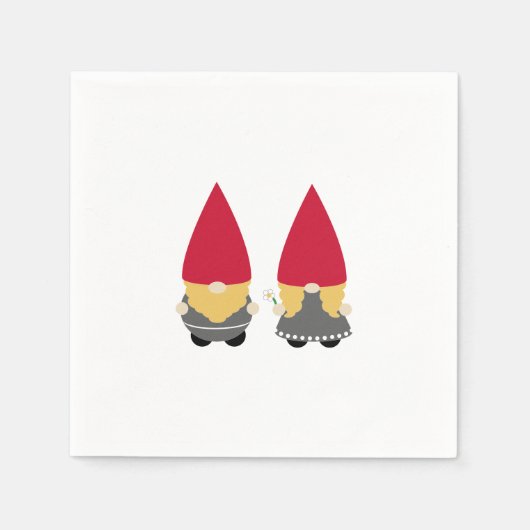 Scandinavian Nisse Tomte Gnome Serviette (Vorderseite)