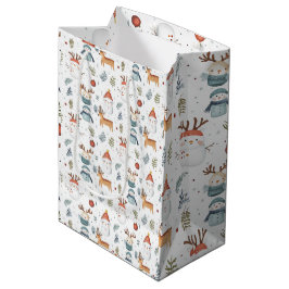 Scandinavian Nordic Christmas Gift Bag Mittlere Geschenktüte
