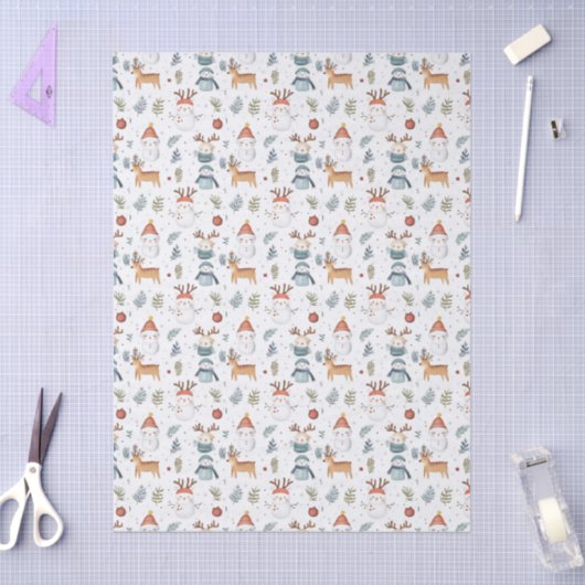 Scandinavian Nordic Christmas Seidenpapier (Basteln)