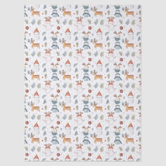 Scandinavian Nordic Christmas Seidenpapier (Vorderseite)