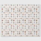 Scandinavian Nordic Folk Art Christmas Geschenkpapier (Flach)