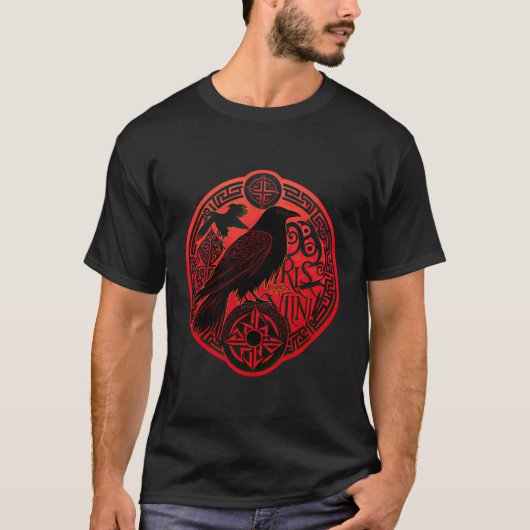 Scandinavian Odin Ravens T-Shirt (Vorderseite)