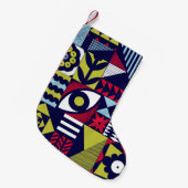 Scandinavian or retro style graphic pattern. Hand- Kleiner Weihnachtsstrumpf (Vorderansicht (hängend))