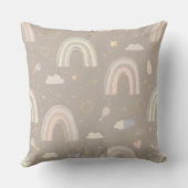 Scandinavian Pastel Nursery Pillow | Soft Rainbows Kissen (Rückseite)