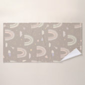 Scandinavian Pastel Rainbow Baby Towel Badehandtuch (Badehandtuch)