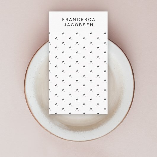 Scandinavian Pattern | Minimalist Scandi Modern Visitenkarte