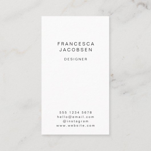 Scandinavian Pattern | Minimalist Scandi Modern Visitenkarte (Rückseite)