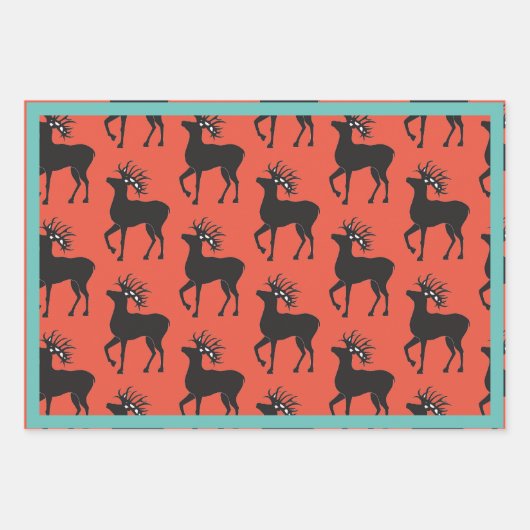 SCANDINAVIAN PATTERNS Wrapping Paper SHEEEES Geschenkpapier Set (Vorderseite)