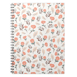 Scandinavian Red Poppies Notebook Notizblock