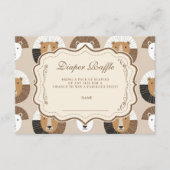 Scandinavian Safari Lion Baby Showe Diapper Raffle Begleitkarte (Vorderseite)
