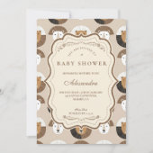 Scandinavian Safari Lion Baby Shower Einladung (Vorderseite)