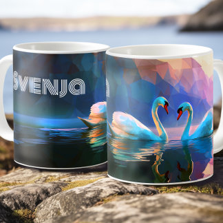 Scandinavian Swan Maiden - Norse Swan Symbol - Kaffeetasse