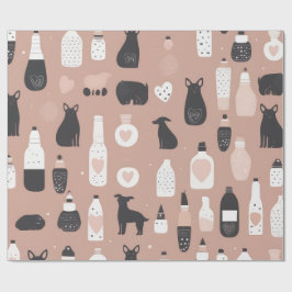 Scandinavian Valentine’s Wrapping Paper – Minimal Geschenkpapier