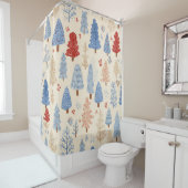 Scandinavian Winter Forest Pattern (1) Duschvorhang (Beispiel)