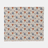 Scandinavian Winter Fox & Holly Forest  Fleecedecke (Vorderseite (Horizontal))