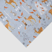 Scandinavian Woodland Animals Christmas Holiday Seidenpapier (Detail)