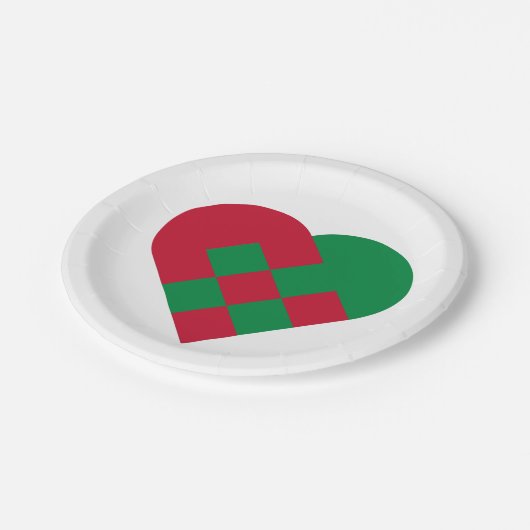 Scandinavian Yule Hear - Christmas Holiday - Pappteller (Schrägansicht)