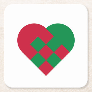 Scandinavian Yule Hear - Christmas Holiday - Rechteckiger Pappuntersetzer