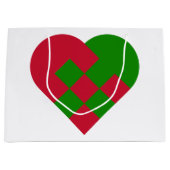 Scandinavian Yule Heart - Nordic Christmas - Große Geschenktüte (Vorderseite)