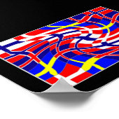 Scandinavy (skandinavische Flaggen) Poster (Ecke)