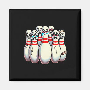 Scanisierte Bowling Buttone Cartoon Fun Bowler Hum Magnet